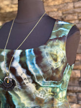 Load image into Gallery viewer, Women’s Large/XL Geode Ballet Midi Square Neck Dress with Pockets in ‘Moss Agate’