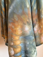Load image into Gallery viewer, Women’s 2X 100% Rayon Waterfall Kimono Jacket in ‘Teal Gold’