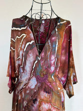 Load image into Gallery viewer, Women’s Medium Geode Boho Maxi Dress in ‘Black Cherry & Brazilnut’