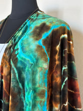 Load image into Gallery viewer, Custom Geode Bamboo Velour Kimono Duster in ‘Boulder Turquoise’ for Raina