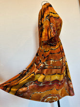 Load image into Gallery viewer, Custom Reverse Geode Kimono Style Dress in ‘Tiger’s Eye’ for Karl