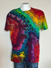 Load image into Gallery viewer, Custom Reverse Geode Swing Dress and Matching Men’s T-Shirt in ‘Electric Rainbow’ for Aunt Donna❤️🌈