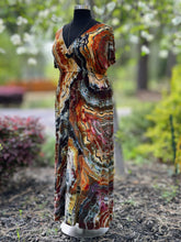Load image into Gallery viewer, Custom Reverse Geode Surplice Maxi Dress for Lisa