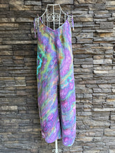 Load image into Gallery viewer, Women’s XS Petite Crinkle Cotton Gauze Jumpsuit with Tie Shoulder Straps and Pockets in ‘Northern Lights’