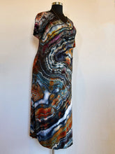 Load image into Gallery viewer, Custom Geode ‘Turkey Tail Mushroom’ Kimono and Reverse Geode Maxi Dress for Pamela