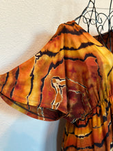 Load image into Gallery viewer, Custom Reverse Geode Kimono Style Dress in ‘Tiger’s Eye’ for Karl