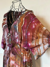 Load image into Gallery viewer, Women’s Medium Geode Boho Maxi Dress in ‘Black Cherry & Brazilnut’