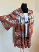 Load image into Gallery viewer, Custom Pieces for Lanette: Women’s L/XL 100% Rayon Kimono Jacket with Pockets in ‘Shiitake Twist’ & XL Geode Kimono in ‘Fluorite’