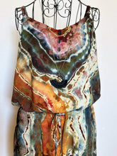 Load image into Gallery viewer, Women’s Large Reverse Geode Spaghetti Strap Jumpsuit in ‘Golden Age’