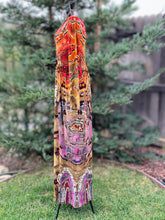 Load image into Gallery viewer, Custom Reverse Geode Long Sleeved Maxi Dress with Pockets in ‘Rustic Rainbow’ for Tonya