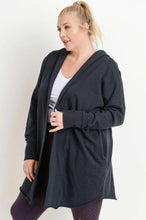 Load image into Gallery viewer, Women’s 2X (runs large) Oversized Geode Hooded Sweatshirt Open Front Cardigan with Pockets in ‘Abalone’