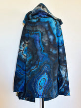 Load image into Gallery viewer, Custom Reverse Geode Hooded Cardigan in ‘Midnight Sapphire’ for Ashley