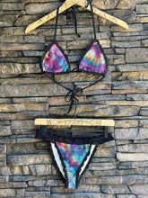 Load image into Gallery viewer, Women’s Small Geode Crotchet Triangle Bikini in ‘Cosmic Eyes’