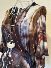 Load image into Gallery viewer, Women’s Small Geode Boho Maxi Dress in ‘Turkey Tail Mushroom Variation #2’