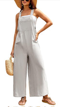Load image into Gallery viewer, Custom Women’s XL Cotton/Linen Inclined Twist Overalls in ‘Rustic Rainbow’ for Jessie