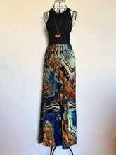 Load image into Gallery viewer, Custom Reverse Geode Cropped Pants in ‘Azurite’ for Carrie