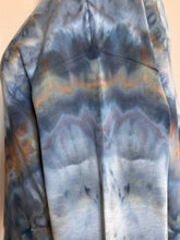 Load image into Gallery viewer, Custom Off Shoulder Sweatshirt in ‘Blue Gray & Smoke Blue’ for Jeanette