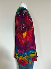 Load image into Gallery viewer, Custom Reverse Geode Swing Dress and Matching Men’s T-Shirt in ‘Electric Rainbow’ for Aunt Donna❤️🌈