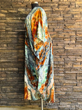 Load image into Gallery viewer, Women’s One Size Plus Geode 100% Rayon Ibiza Caftan in ‘Boulder Turquoise’