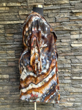 Load image into Gallery viewer, Women’s Large 100% Rayon Geode Open Front Dolman Drape Jacket with 3/4 Sleeves in ‘Turkey Tail Mushroom’