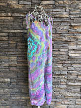Load image into Gallery viewer, Women’s XS Petite Crinkle Cotton Gauze Jumpsuit with Tie Shoulder Straps and Pockets in ‘Northern Lights’