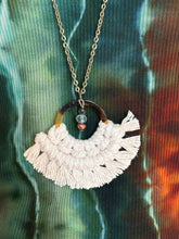 Load image into Gallery viewer, Custom Ice Dyed Denim Jacket in ‘Northern Lights’ and Geode Bodycon Dress in ‘Boulder Turquoise’ for Elliemaeishguan