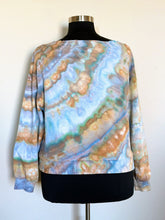 Load image into Gallery viewer, Custom Off Shoulder Sweatshirt in ‘Blue Gray’ for Denise