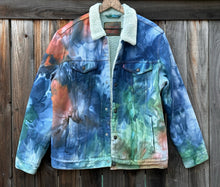 Load image into Gallery viewer, Custom Sherpa Lined Denim Jacket and Crewneck Sweatshirt for Austin