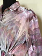 Load image into Gallery viewer, Custom Long Sleeved Cinch Waist Dress in ‘Brushed Steel’ Twist for Ashley