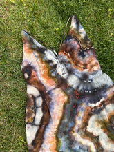 Load image into Gallery viewer, Women’s XL Geode Rayon Linen Wide Leg Strappy Jumpsuit with Pockets in ‘Turkey Tail Mushroom Variation #2’