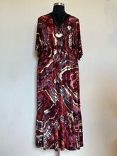 Load image into Gallery viewer, Women’s XL Geode Boho Maxi Dress in ‘Scarlet Begonias’