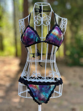Load image into Gallery viewer, Women’s Small Geode Crotchet Triangle Bikini in ‘Cosmic Eyes’