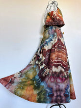 Load image into Gallery viewer, Women’s Large Geode Tie-Waist Midi Skirt & Cropped Bralette Tank Top Set in ‘Rustic Rainbow’