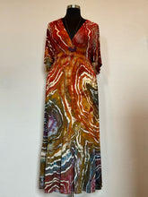 Load image into Gallery viewer, Custom Geode Boho Maxi Dress in ‘Rustic Rainbow’ for Gena