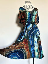 Load image into Gallery viewer, Custom Reverse Geode Surplice Dress for Jessica in ‘Azurite’