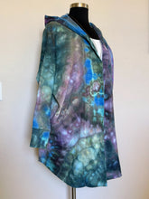 Load image into Gallery viewer, Women’s 2X (runs large) Oversized Geode Hooded Sweatshirt Open Front Cardigan with Pockets in ‘Abalone’