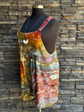 Load image into Gallery viewer, Women’s XL Geode Rayon/Linen Overall Romper Shorts in ‘Rustic Rainbow’