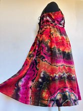 Load image into Gallery viewer, Women’s 3X Reverse Geode Jenny K Lopez Rope Tie Ruched Midi Dress with Pockets in ‘Fire on the Mountain’