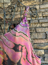 Load image into Gallery viewer, Women’s Large Reverse Geode Harem Shorts Romper Jumpsuit with Back Pocket in ‘Bird Song’