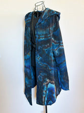 Load image into Gallery viewer, Custom Reverse Geode Hooded Cardigan in ‘Midnight Sapphire’ for Ashley