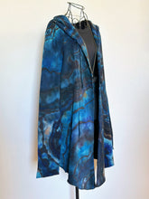 Load image into Gallery viewer, Custom Reverse Geode Hooded Cardigan in ‘Midnight Sapphire’ for Ashley