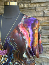 Load image into Gallery viewer, Custom Reverse Geode Kimono Style Dress in ‘Dark Star’ for Cecilia