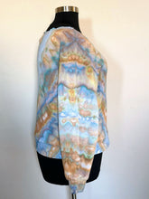 Load image into Gallery viewer, Custom Off Shoulder Sweatshirt in ‘Blue Gray’ for Denise