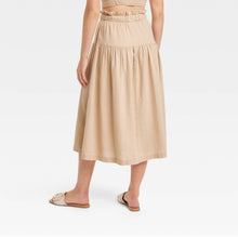 Load image into Gallery viewer, Women’s Large Geode Tie-Waist Midi Skirt & Cropped Bralette Tank Top Set in ‘Rustic Rainbow’