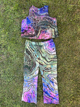 Load image into Gallery viewer, 2 Custom Reverse Geode Pajama Sets in ‘Abalone’ and 2 Bucket Hats for Kim