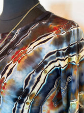 Load image into Gallery viewer, Custom Reverse Geode 3/4 Sleeve Dress with Pockets in ‘Midnight Jasper’ for Stephanie