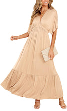 Load image into Gallery viewer, Women’s Medium Geode Boho Maxi Dress in ‘Black Cherry & Brazilnut’