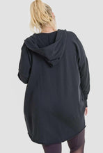 Load image into Gallery viewer, Women’s 2X (runs large) Oversized Geode Hooded Sweatshirt Open Front Cardigan with Pockets in ‘Abalone’