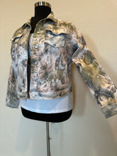 Load image into Gallery viewer, Custom Ice Dyed Denim Jacket in ‘Pewter’ for Pamela