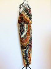 Load image into Gallery viewer, Women’s Large Reverse Geode Spaghetti Strap Jumpsuit in ‘Golden Age’